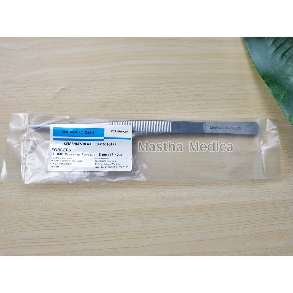 Jual PINSET Anatomis 18cm MARWA / Anatomi / Dressing Forceps Marwa ...