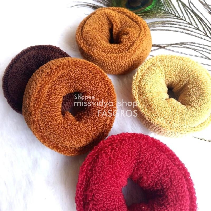 Jual Ikat Donat Sedang Gelap | Cemol Rambut | Shopee Indonesia