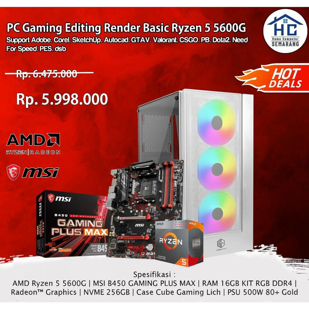 Jual Pc Gaming Editing Render Basic Ryzen G Gb Ram Radeon