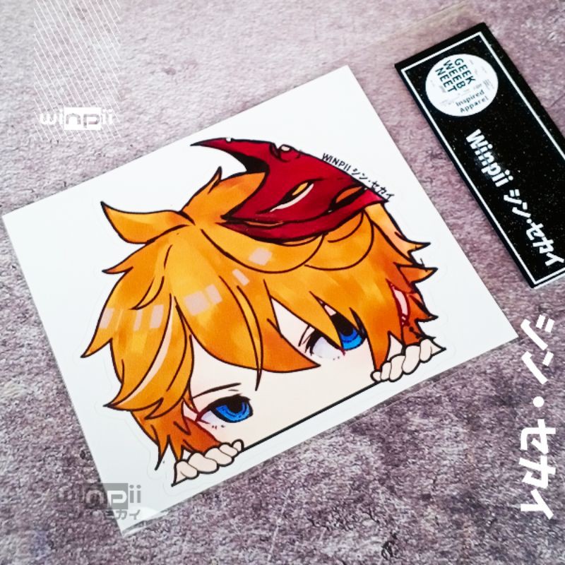 Jual Stiker Ngintip / Peeking Sticker Childe Game Genshin Impact ...