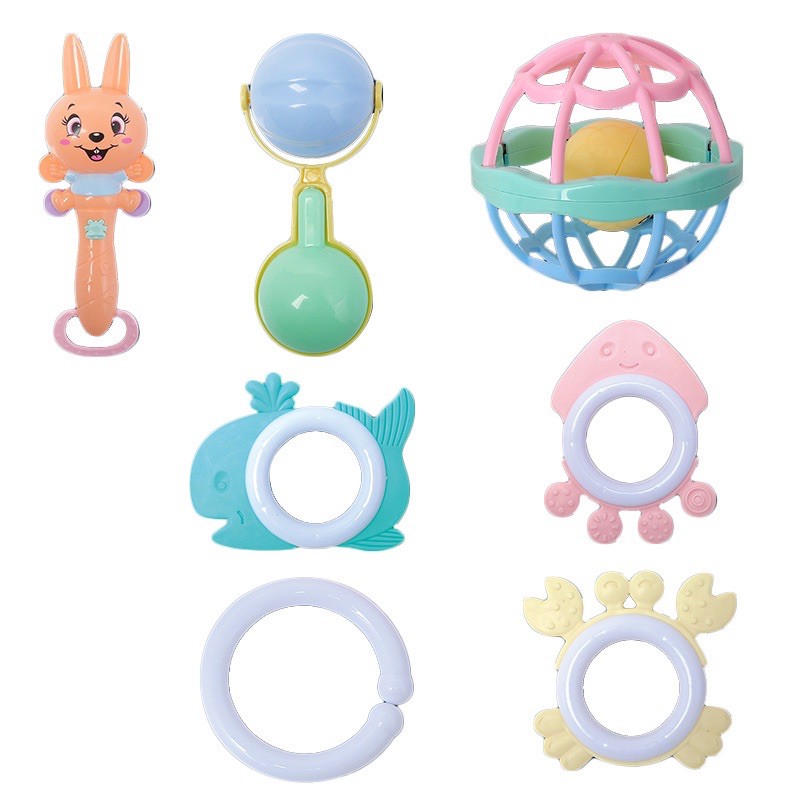 Jual Leleoncare Mainan Baby Play Set Isi 7 Pcs Mainan Bayi Kerincingan ...