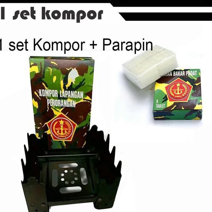 Jual 1 SET PARAFIN / PARAPIN BAHAN BAKAR PADAT TNI DAN KOMPOR PARAPIN ...