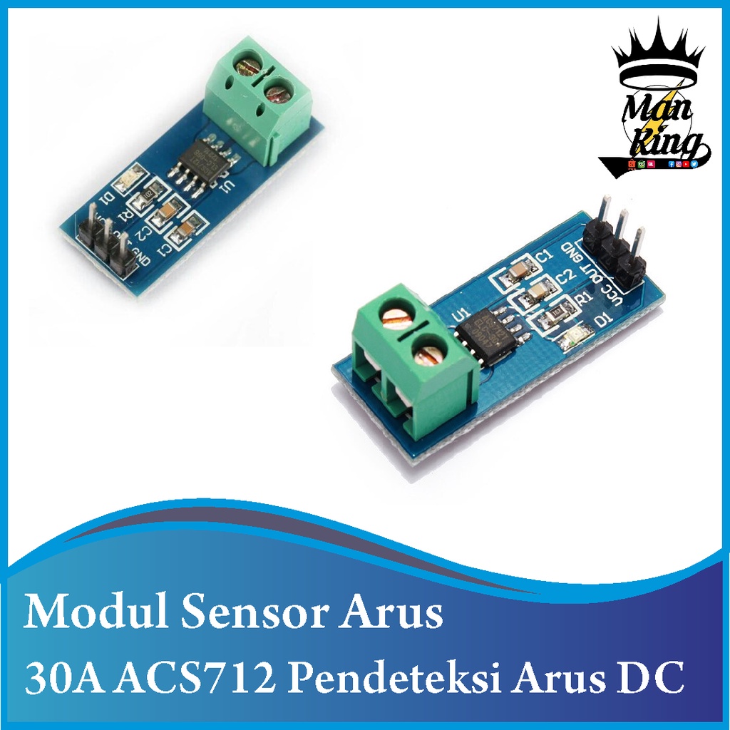 Jual Modul Acs712 Sensor Arus Dc Pendeteksi Sensor Arus Current