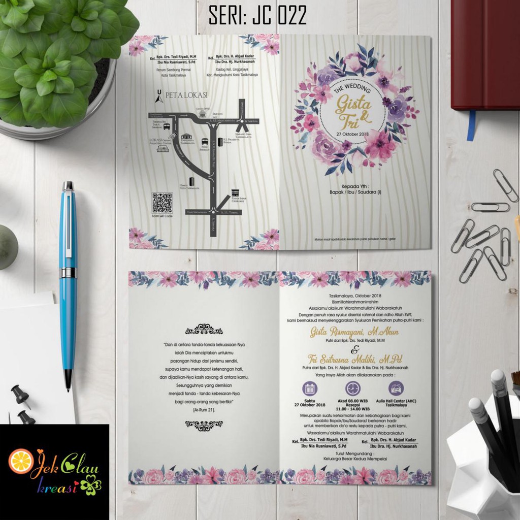 Jual Undangan Nikah Unik Trending Kekinian Aesthetic - Big Size ...