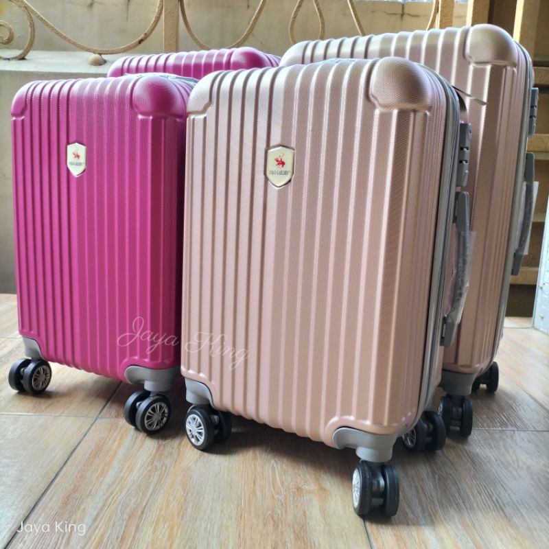 Jual Koper Fiber 24 Inch Polo Garden Expandable Motif Garis Roda 4 ...