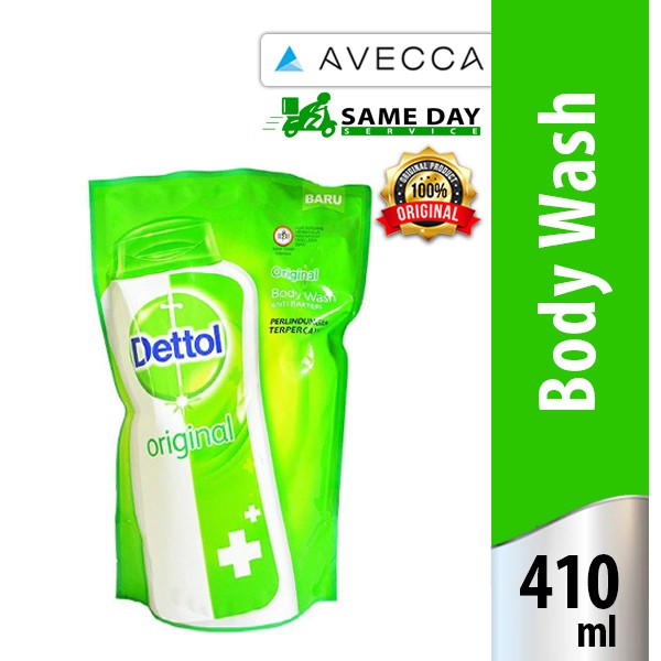 Jual Dettol Sabun Mandi Cair Anti Bakteri Original 410GR Refill ...