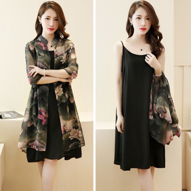 Dress sale dengan cardigan