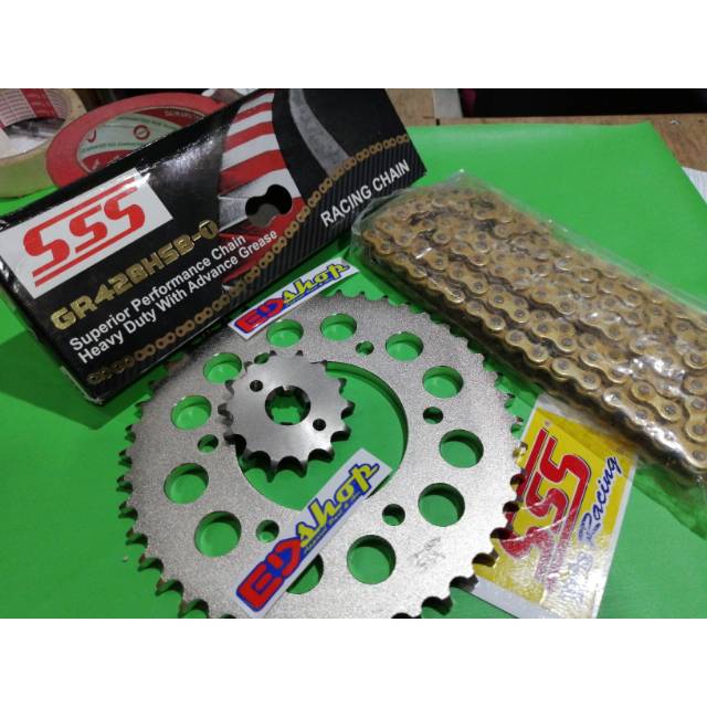 Jual Gear SET NINJA 428 SSS Rantai HSBT NINJA150 R RR 2TAK NEW N150