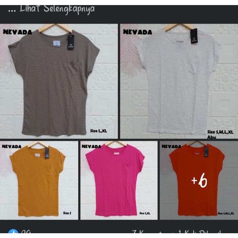 Jual kaos nevada cewek pendek 35/100 tiga (150gr) | Shopee Indonesia
