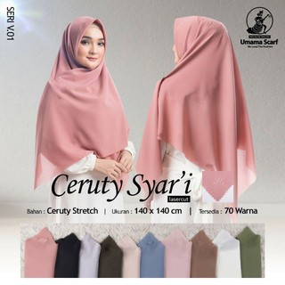 Jual Part 3 Ceruty Syar'i Umama Hijab Segi Empat Syari Ceruty Crepe 