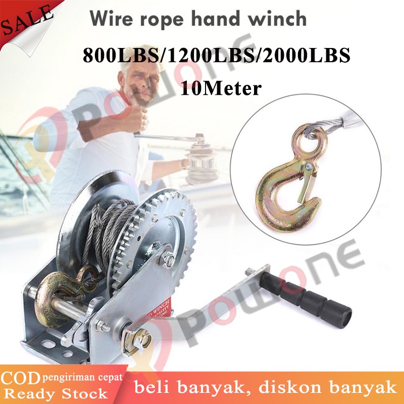 Jual POWONE Wire Rope Hand Winch Kualitas Tinggi Hand WinchHand Winch ...