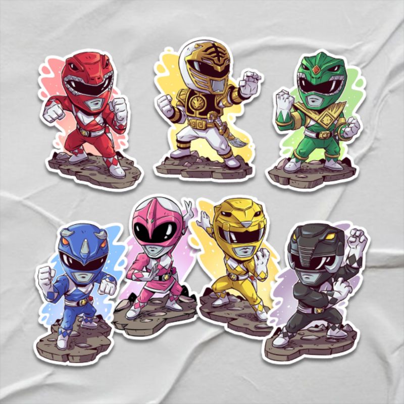 Jual 7 Stiker All Power Rangers Sticker Kartun Anak | Shopee Indonesia