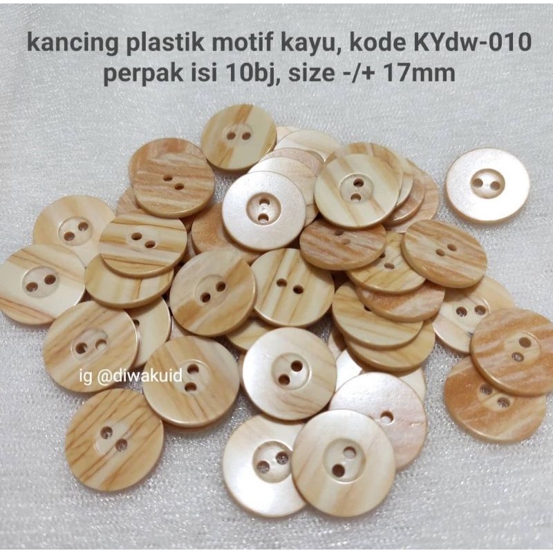 Jual 10 biji kancing plastik motif kayu | Shopee Indonesia