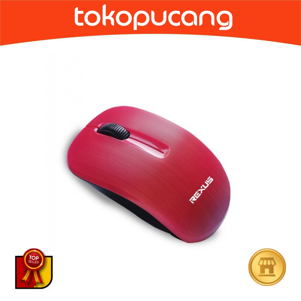 Jual Rexus Q10 Mouse Wireless Office Silent Click Merah | Shopee Indonesia