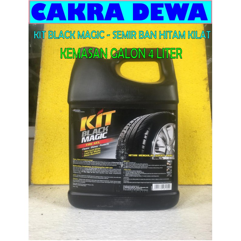 Jual Kit Black Magic Semir Ban Kemasan Galon 4 Liter Hitam Kilat