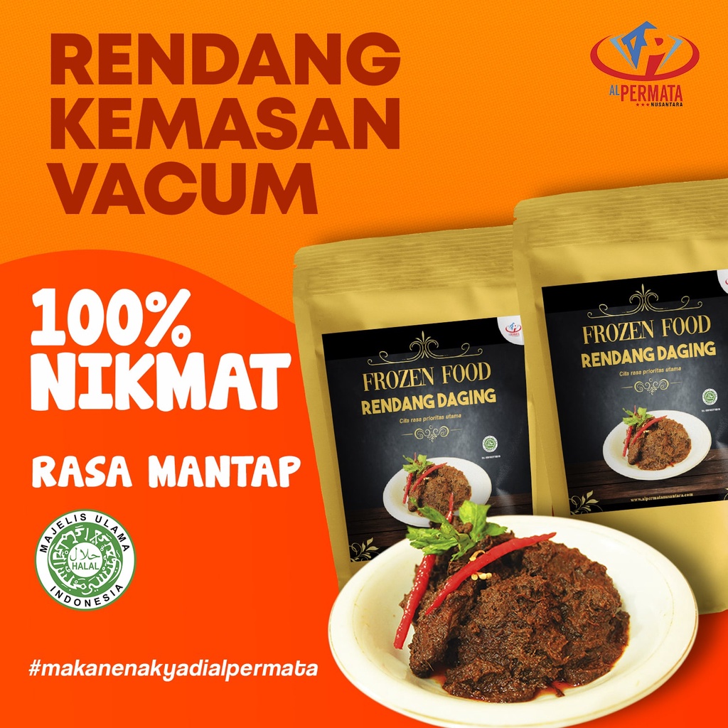 Jual Rendang Padang Kemasan Halal Rendang Lauk Siap Saji Halal Makanan