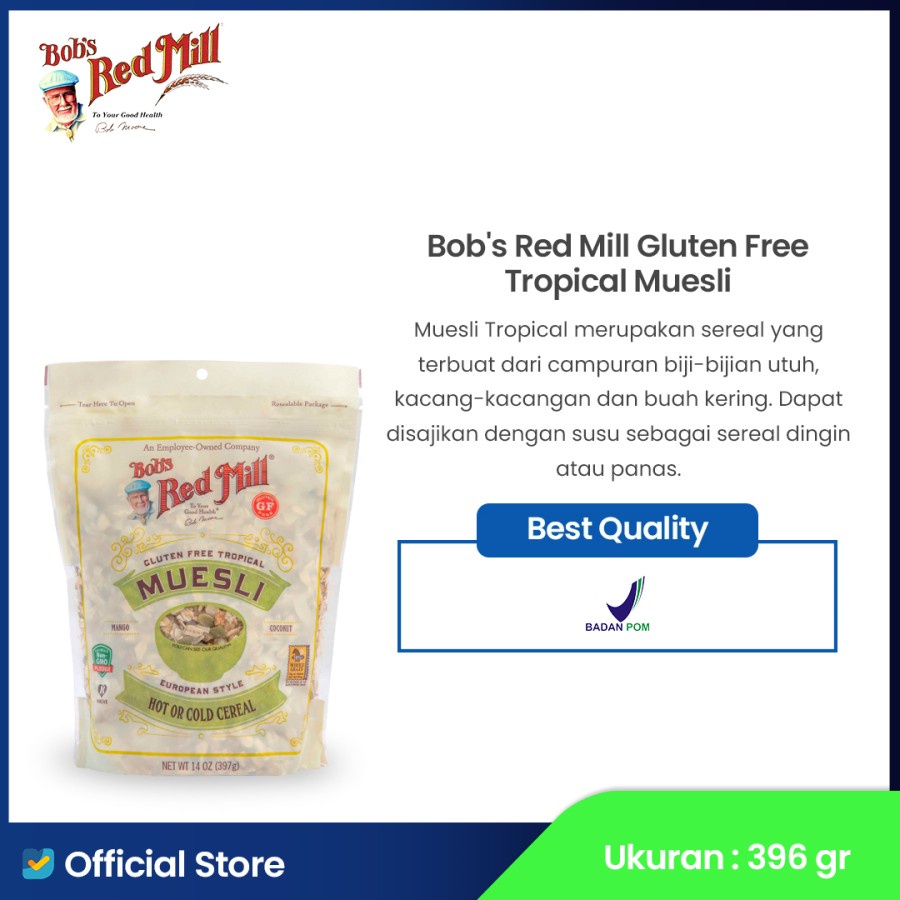 Jual Bob's Red Mill Gluten Free Tropical Muesli 396 gr Shopee Indonesia