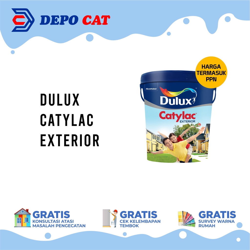 Jual Cat Tembok Exterior Dulux Catylac Exterior 5kg White Mixing Shopee Indonesia 5968