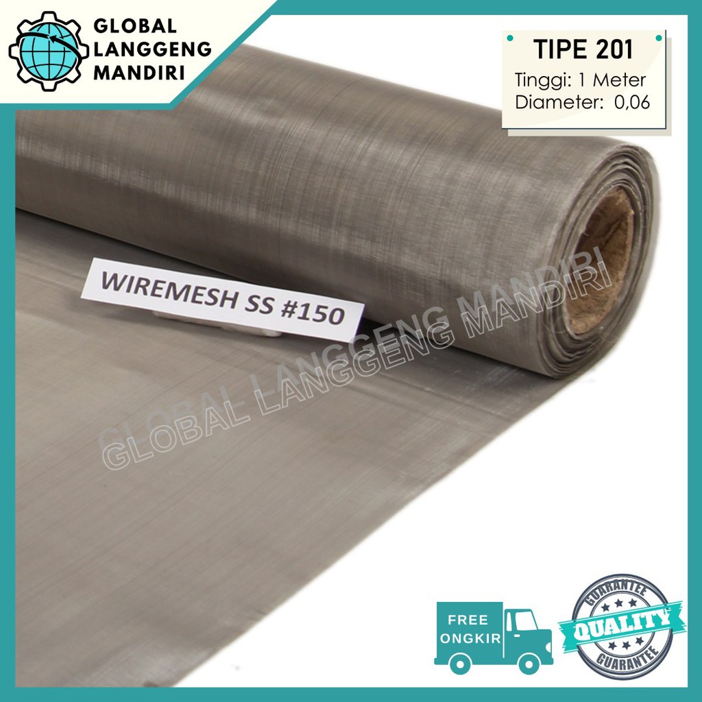 Jual WIRE MESH 150 STAINLESS (201) 1MX1MX0.06MM / WIREMESH #150 AIR ...