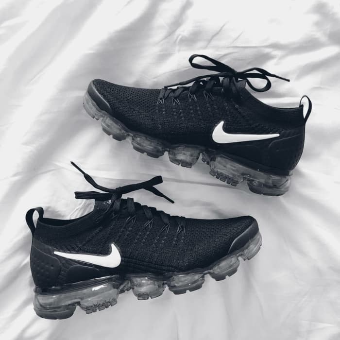 SEPATU NIKE VAPORMAX 2.0 BLACK WHITE PREMIUM QUALITY ORIGINAL