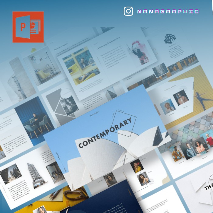Jual Contemporary-MULTY POWERPOINT TEMPLATE PREMIUM +70 PPT/PPTX ...