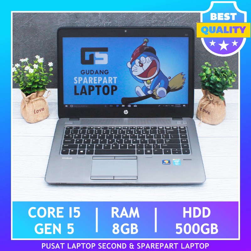 HP ELITEBOOK 840 G2 Core i5 RAM 8GB 500GB Laptop Bekas Murah Notebook  Second Ultrabook Tipis