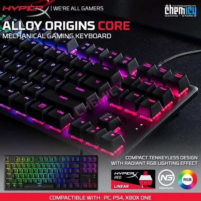 Jual HYPERX ALLOY ORIGINS CORE RGB TKL MECHANICAL GAMING KEYBOARD ...