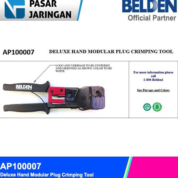 Jual BELDEN AP100007 Crimping Tool RJ45 Deluxe Modular Plug Tool --NEW ...