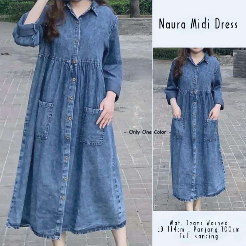 Denim dress shopee store