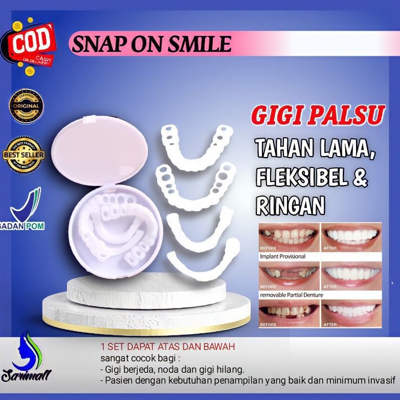 Jual Gigi Palsu Instan Snap On Smile 100% ORIGINAL Perawatan Kesehatan ...