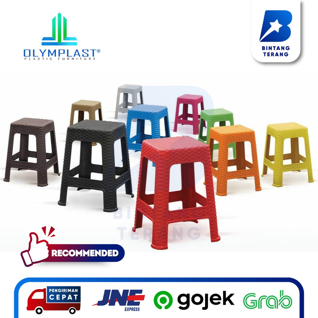 Jual Olymplast Kursi Bangku Bakso Motif Rattan Square Chair Shopee