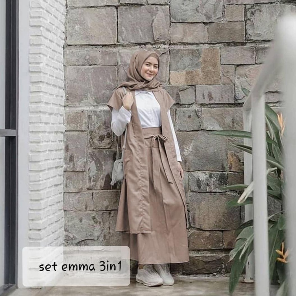 Jual Sale - Arinda Set 3 in 1 Premium / Dress Wanita Muslim / Dress ...