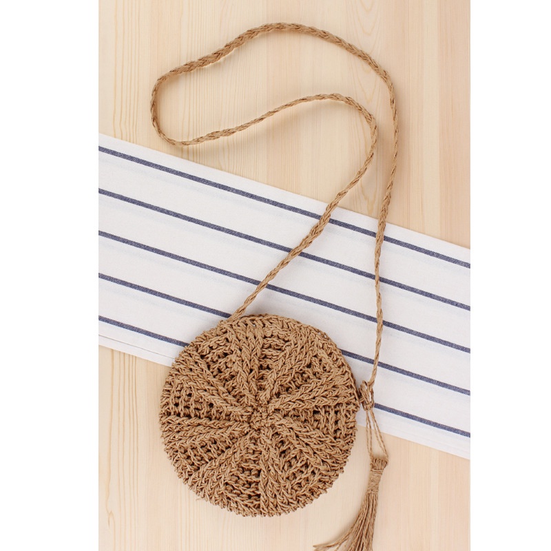Jual Salah Satu Bagian Sederhana Rumbai Bulat Wanita Crossbody Tas ...