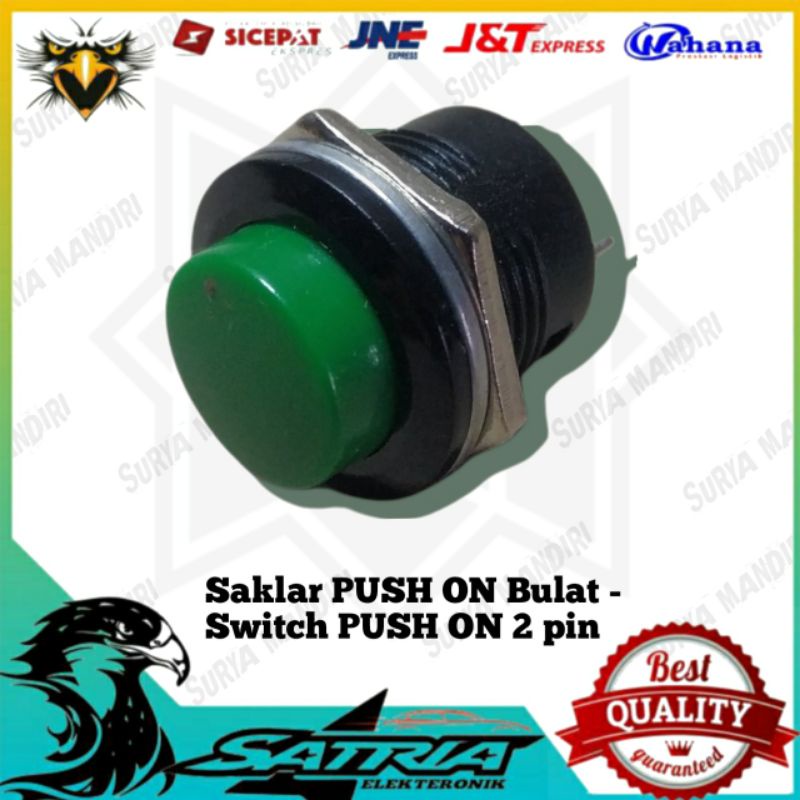 Jual Saklar Push On Bulat Switch Push On Pin Bulat Besar Shopee