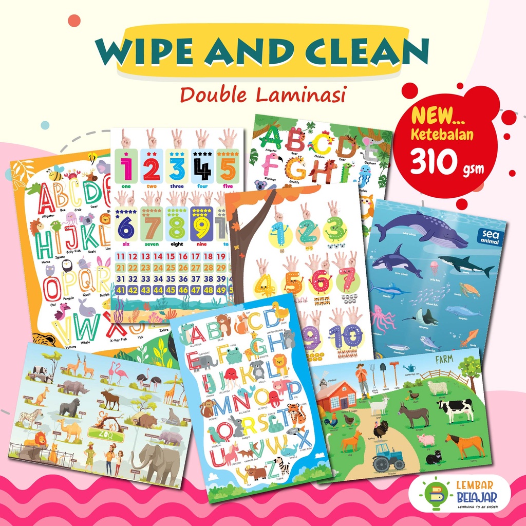 Jual [DOUBLE LAMINASI 310gsm] - Poster Edukasi - Poster Edukasi Anak ...