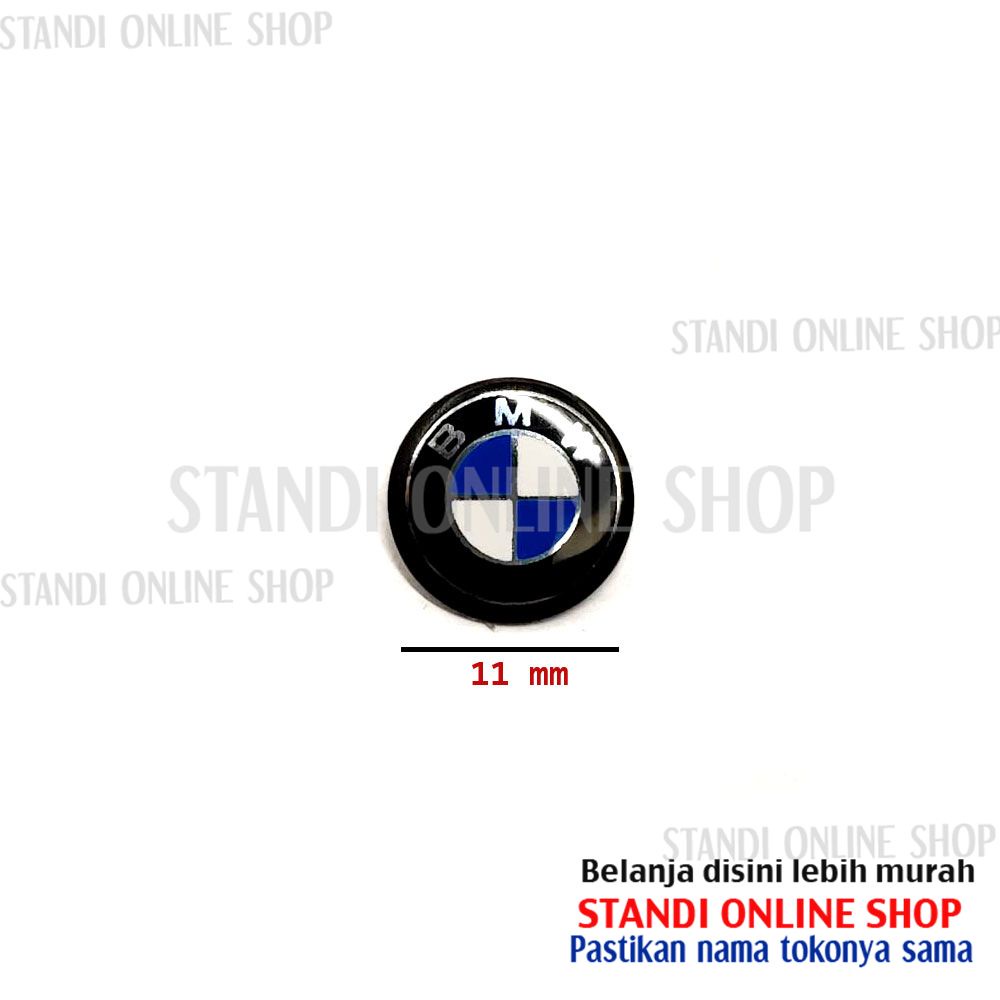 Jual Emblem Kunci Smartkey Sticker Aluminium Logo Bulat BMW Ukuran 11mm ...
