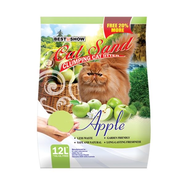 Jual Best In Show Cat Sand Apple 12Lt Pasir Kucing 9kg Shopee Indonesia