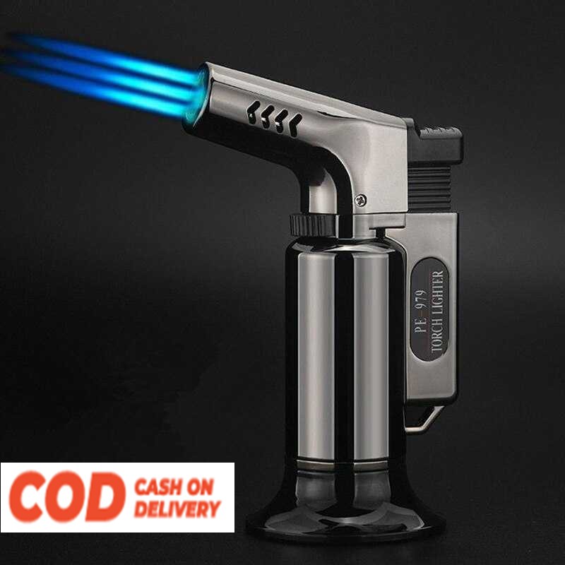 Jual Xing Korek Api Mini Gas Butane Turbo Torch Jet 3 Flame Windproof ...