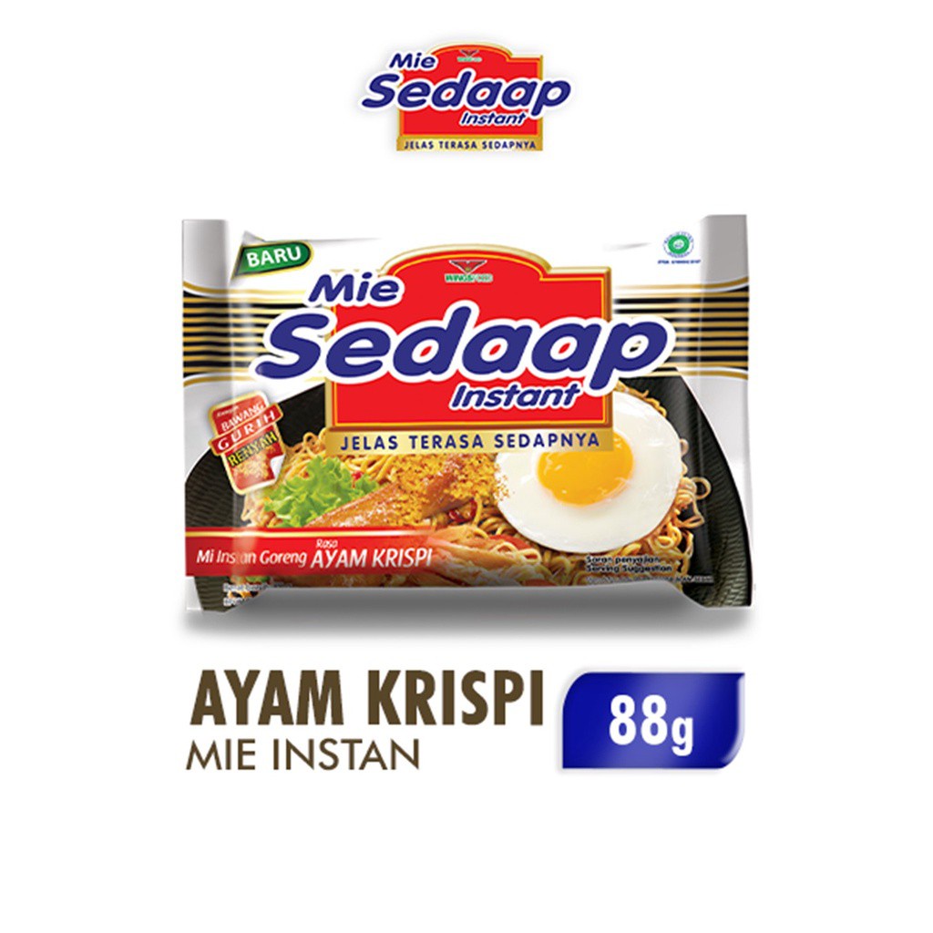 Jual Sedaap Mie Instan Goreng Ayam Krispi Bag 88 gr | Shopee Indonesia