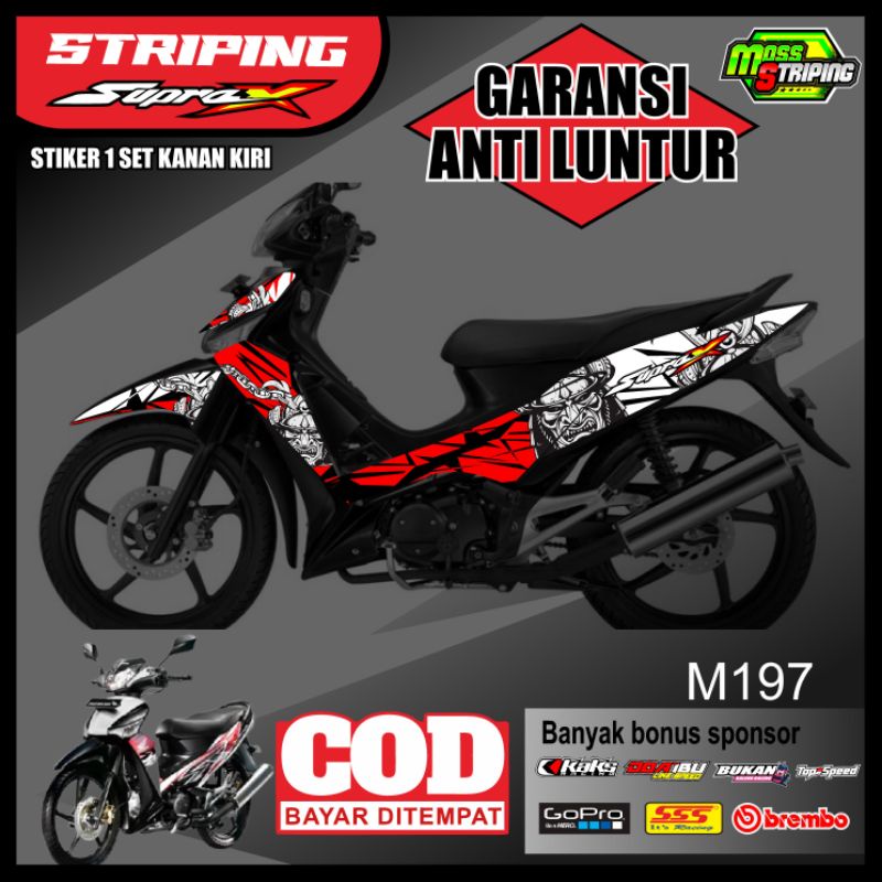Jual Striping Stiker Supra X 125 SupraX 125 Striping Sticker
