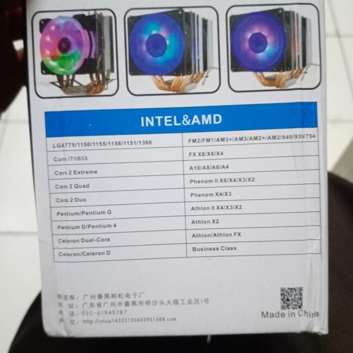 Jual cpu cooler Intel & Amd 6 pipe 3 fan | Shopee Indonesia
