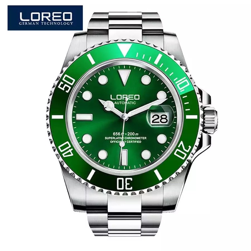 Jam Tangan Pria Original Automatic Loreo Homage Rolex Submariner Best Quality