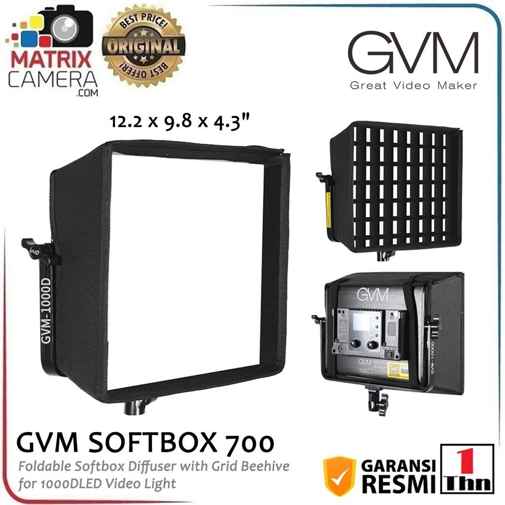 Jual GVM SOFTBOX 700 Foldable Softbox Diffuser with Grid Beehive ...
