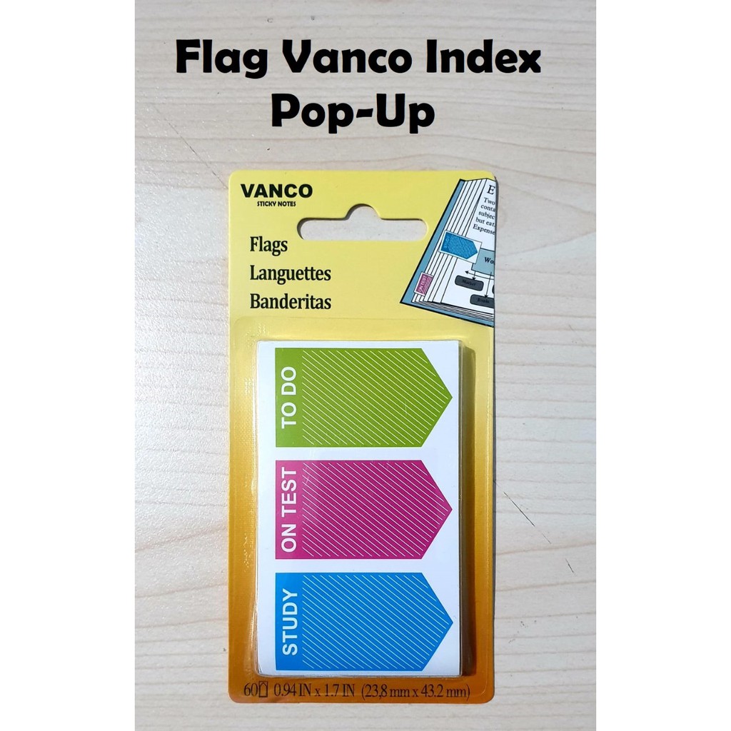 Jual Sticky Note Notes / Pembatas Buku Index Vanco Flag | Shopee Indonesia