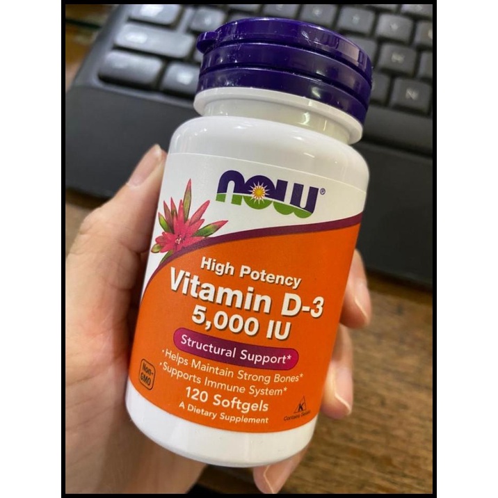 Jual Now Foods Vitamin D3 5000 Iu 5000Iu Vit D 3 Isi 120 Softgel Original Shopee Indonesia