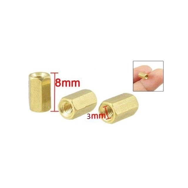 Jual e30W1 Hex Metal Brass Spaser Standoff Spacer M3X8Mm M3 Panjang 8Mm ...