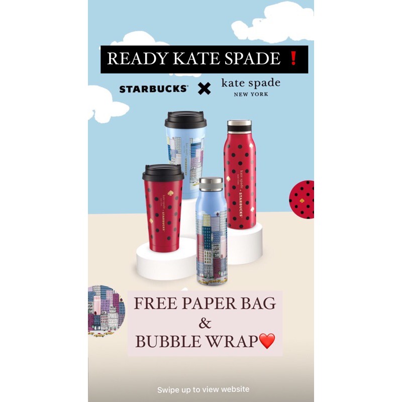 Jual Tumbler Starbucks x Kate Spade Ready Lengkap 4 Model Shopee