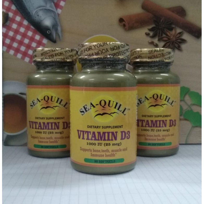 Jual Sea Quill Vitamin D3 1000 IU(90) Shopee Indonesia
