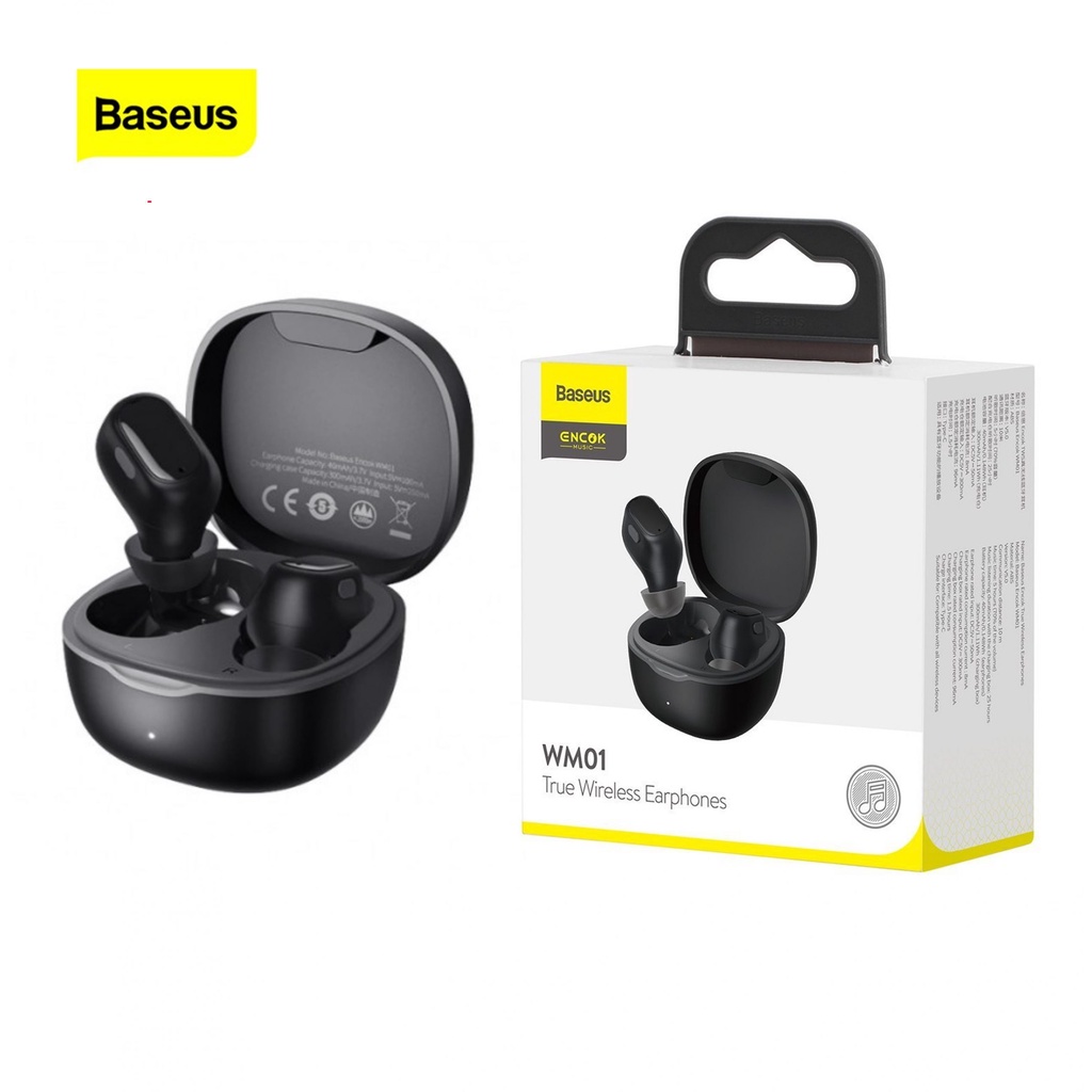 Baseus Encok WM01 True Wireless Bluetooth Earphone Mini Earbuds TWS – Baseus  Indonesia