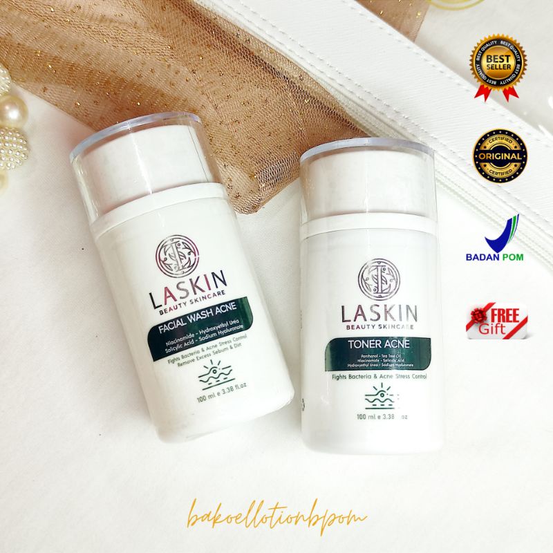 Jual Laskin Acne Tooner dan Facial wash *Free gift | Shopee Indonesia